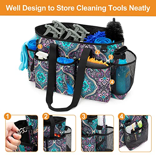 LoDrid Professional Cleaning Tote Caddy for Cleaning Supplies, Cleaning Bag Organizer with Dividers and Handle Strap for Housekeepers Work, Totem, (Bag Only) - Image 4