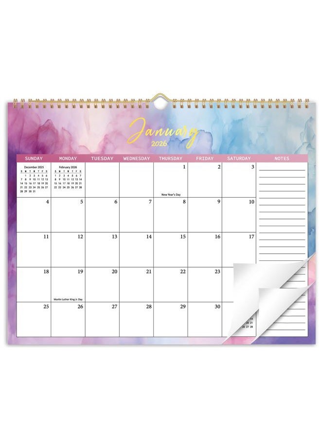 PIOOJK 2026 Wall Calendar 12 Months, Wall Calendar from January 2026 to December 2026, Large Hanging Calendar with Thick Paper, Perfect for Office and Home Monthly Organizing & Planning, 14"x11" - Image 1