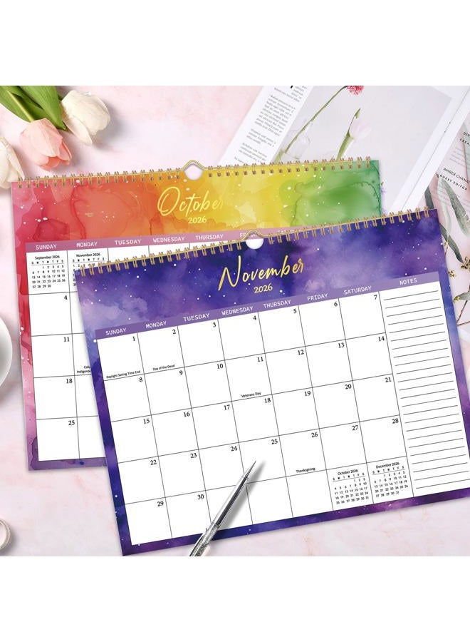 PIOOJK 2026 Wall Calendar 12 Months, Wall Calendar from January 2026 to December 2026, Large Hanging Calendar with Thick Paper, Perfect for Office and Home Monthly Organizing & Planning, 14"x11" - Image 4
