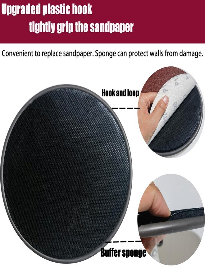 SACKORANGE 9 Inch Radial Hand Drywall Sander with 3 PCS Pole (4 Ft Long)-Premium Wall Cleaning and Polishing Tool with Hook and Loop System-A Unique Metal Pivoting Hinge Drywall Sander - Image 3
