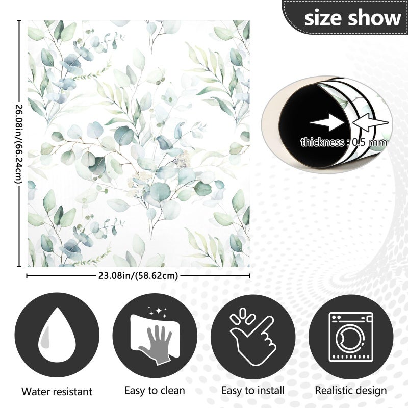 BOENLE Green Sage Eucalyptus Leaves Dishwasher Magnet Cover Sticker Magnetic Refrigerator Panel Front Door Fridge Microwave Decal Decorative - Image 4