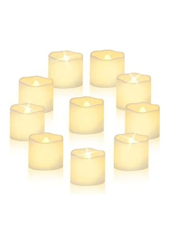 24 Pieces - Realistic Bright and Waving Tea Candles, Flameless Battery Operated LED Candles - Image 1