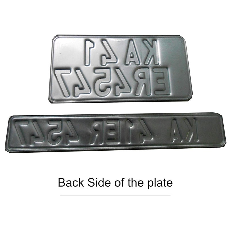 INNOVQARAJ Embossed Aluminium Ind Number Plate for Bike| Fancy | No Bar or Serial Code| for Old Bike Only (White) - Image 3