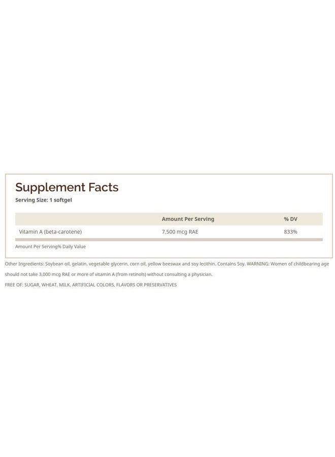 WINDMILL Beta Carotene 7,500 mcg 100 softgels - Image 4