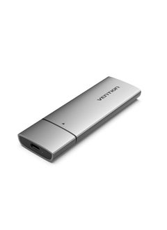 VENTION VENTION M.2 NVMe SSD Enclosure (USB 3.1 Gen 2-C) Gray Aluminum Alloy Type Model # KPGH0  - Image 1