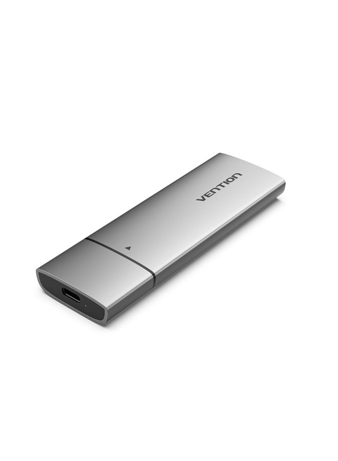 VENTION M.2 NVMe SSD Enclosure (USB 3.1 Gen 2-C) Gray Aluminum Alloy Type Model # KPGH0 - Image 1