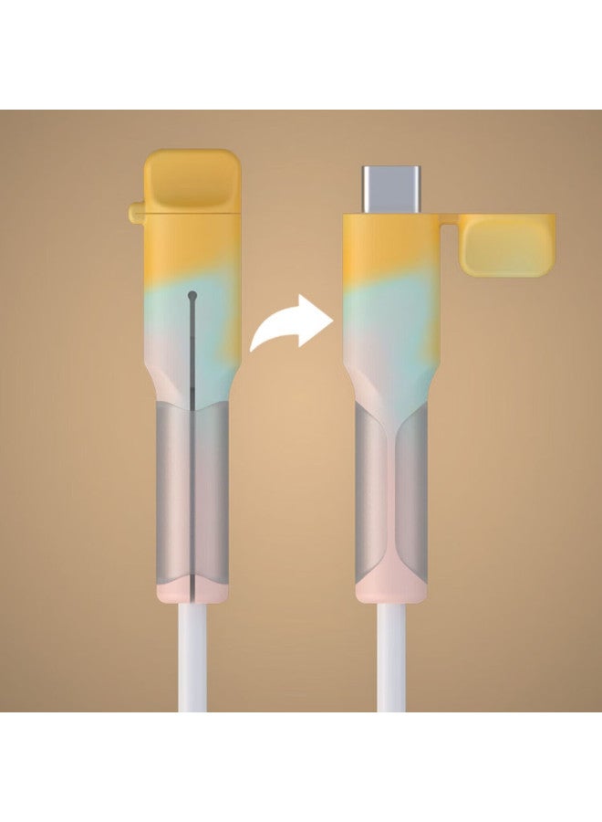 Beiyipin Silicone Cable Protector For Android Charger, Anti-break Anti-dust Cover Cable Protection Head Winder Buckle Connector Protector Usb Universal - Image 1