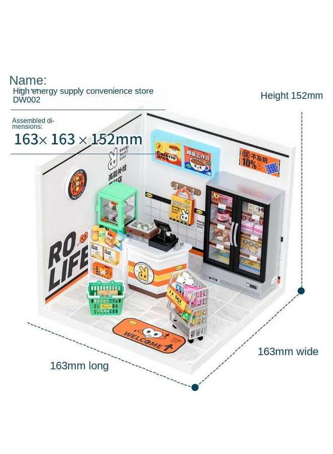 Bluejw If You Come To Diy Hut Super World Shop Hut Handmade Wooden 3d Three-dimensional Assembly Art House Doll House  - Image 1