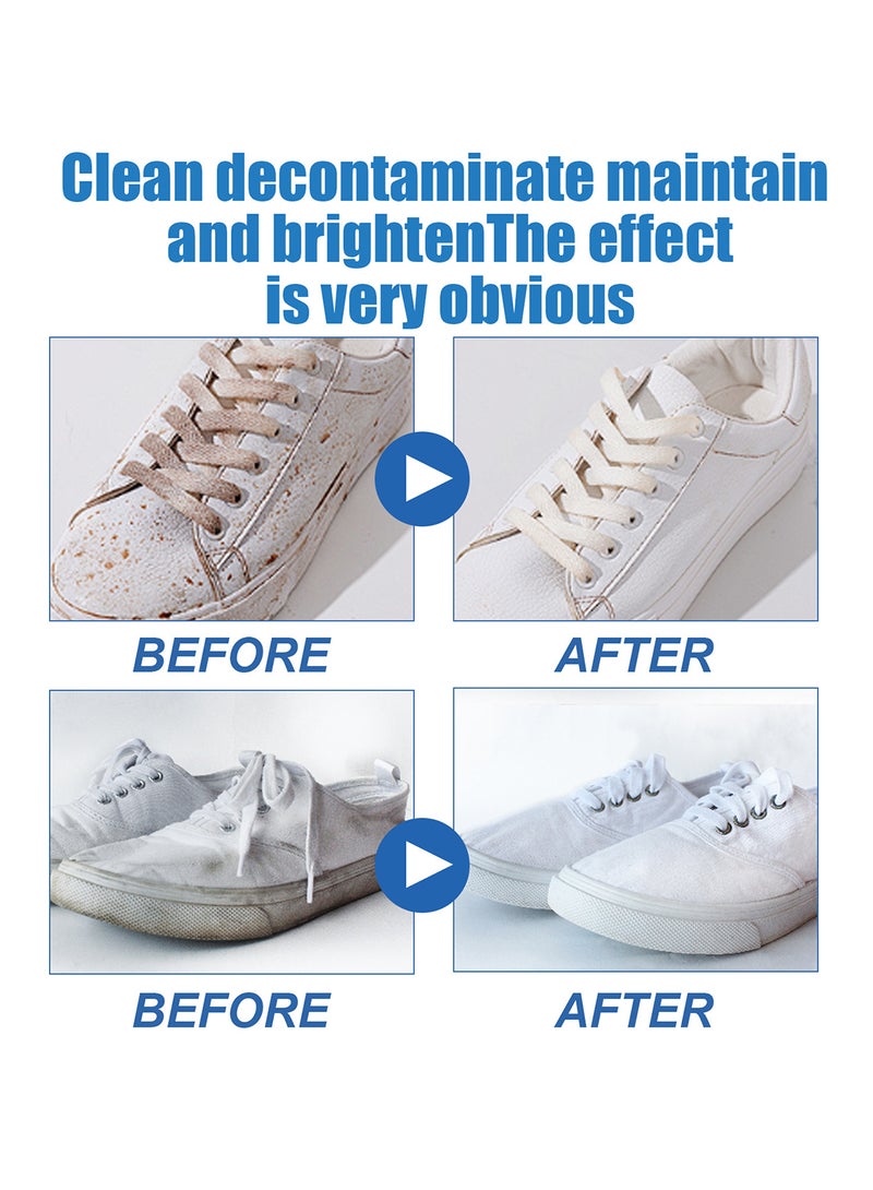 JUE-FISH White Shoe Cleaner, Gentle Deep Cleaning Brighten Polish and Smooth Leather Shoes and Boots, Sneaker Cleaner, White Shoes Cleaning Cream 100g  - Image 3