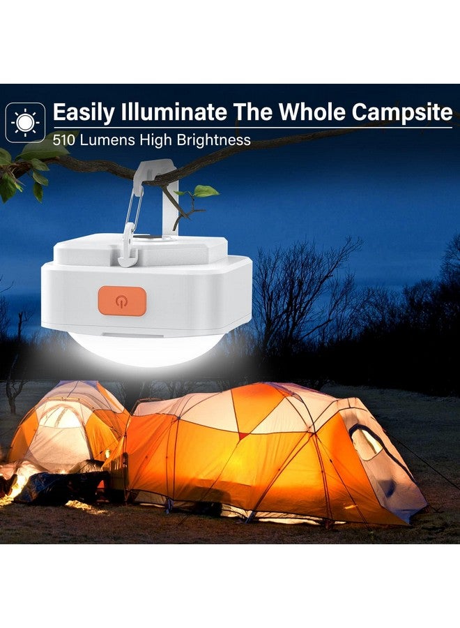 FLY2SKY 3 Pcs White Camping Light Tent Lights Portable Rechargeable Led Camping Light Survival Gear Camping Accessories Camping Equipment For Hiking Backpacking Fishing Hurricane Emergency Outage - Image 2