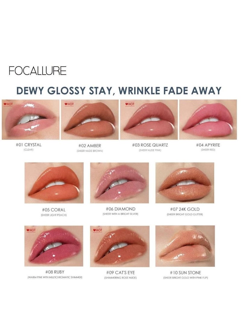 FOCALLURE ملمع الشفاه هاي شاين روبي FA-153 -8  - Image 2