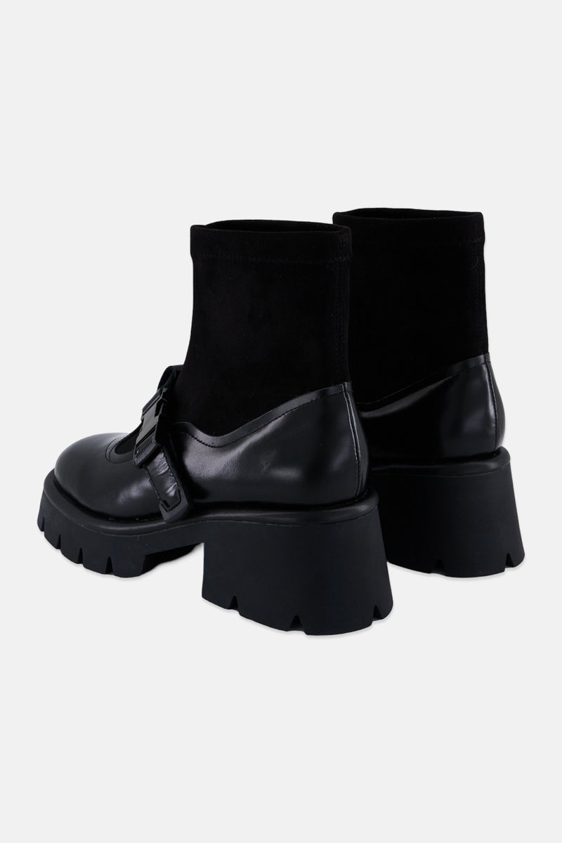 STEVE MADDEN Women Chenil Slip On Ankle Boots, Black - Image 2