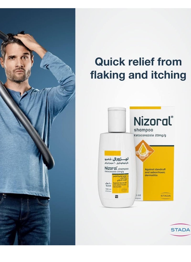 STADA - Nizoral Original Shampoo Anti-Dandruff and Treat Seborrheic Dermatitis 100ml - Image 1