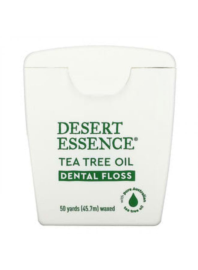 Desert Essence Desert Essence, Tea Tree Oil Dental Floss, Waxed, 50 Yds (45.7 m)