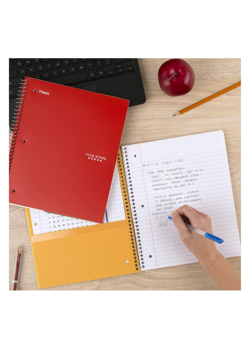 Five Star Spiral Notebook, 1 Subject, Wide Ruled Paper, 10-1/2" x 8", 100 Sheets, Assorted Colors, Color Will Vary, Office Product , 1 Count (05200) - Image 3