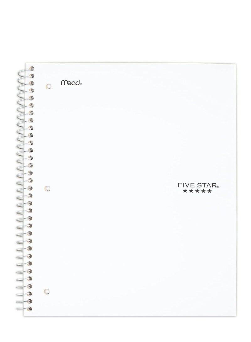 Five Star Spiral Notebook, 1 Subject, Wide Ruled Paper, 10-1/2" x 8", 100 Sheets, Assorted Colors, Color Will Vary, Office Product , 1 Count (05200) - Image 5
