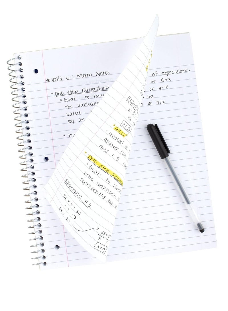 Five Star Spiral Notebook, 1 Subject, Wide Ruled Paper, 10-1/2" x 8", 100 Sheets, Assorted Colors, Color Will Vary, Office Product , 1 Count (05200) - Image 4