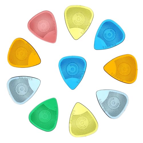 Kadence 10 Guitar Picks with Hostile Grip in 0.99mm Thickness and Mix Colors, Anti slip, Stronger, Guitar Plectrums - Image 1