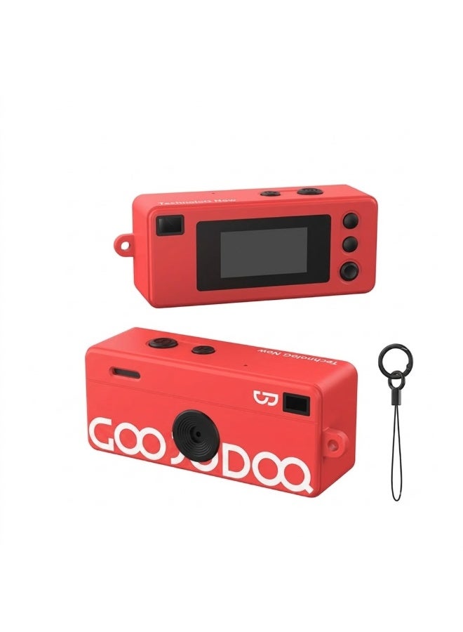 جوجودوك كاميرا جوجودوك رقمية صغيرة بإصبع الإبهام بتصميم قديم CCD مع قلادة سلسلة مفاتيح، تدعم بطاقة TF بسعة 32 جيجابايت - Image 1