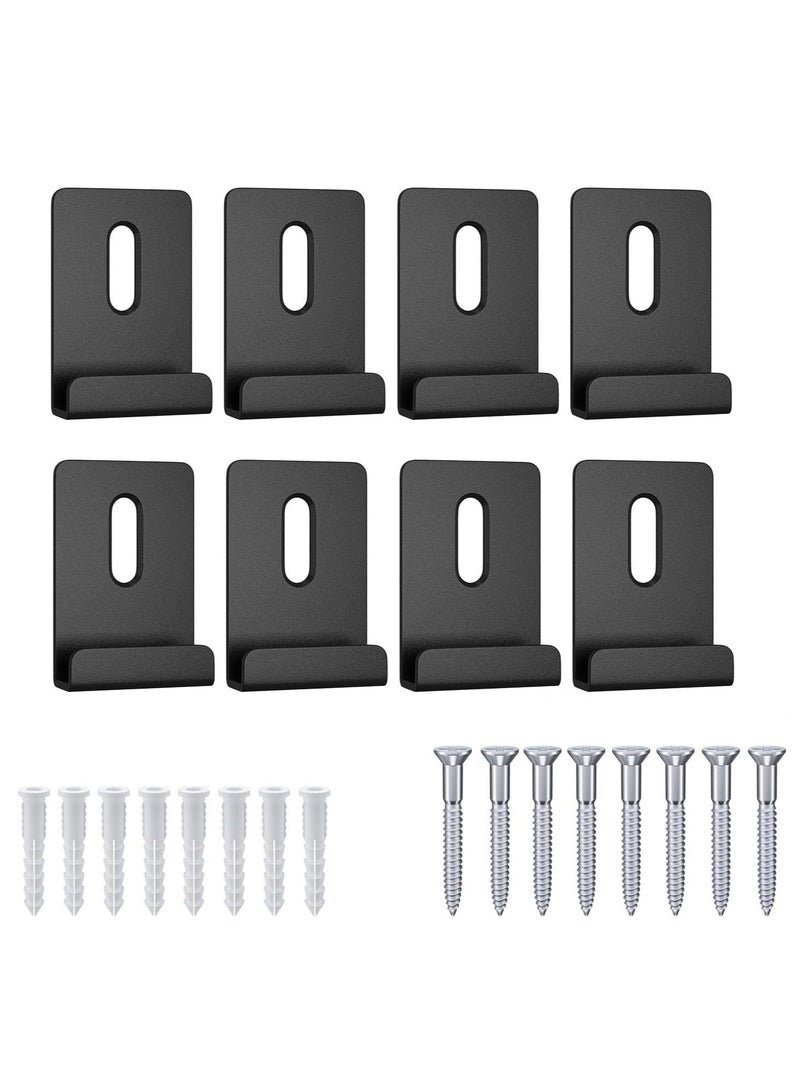 8 Pcs Metal Mirror Clips, Wide Channel Heavy Duty Hanger Clip Kit, Large Retainer Clips with Screws for Wall Mounting Mirrors, Frameless Billboards, Tile Displays  - Image 1