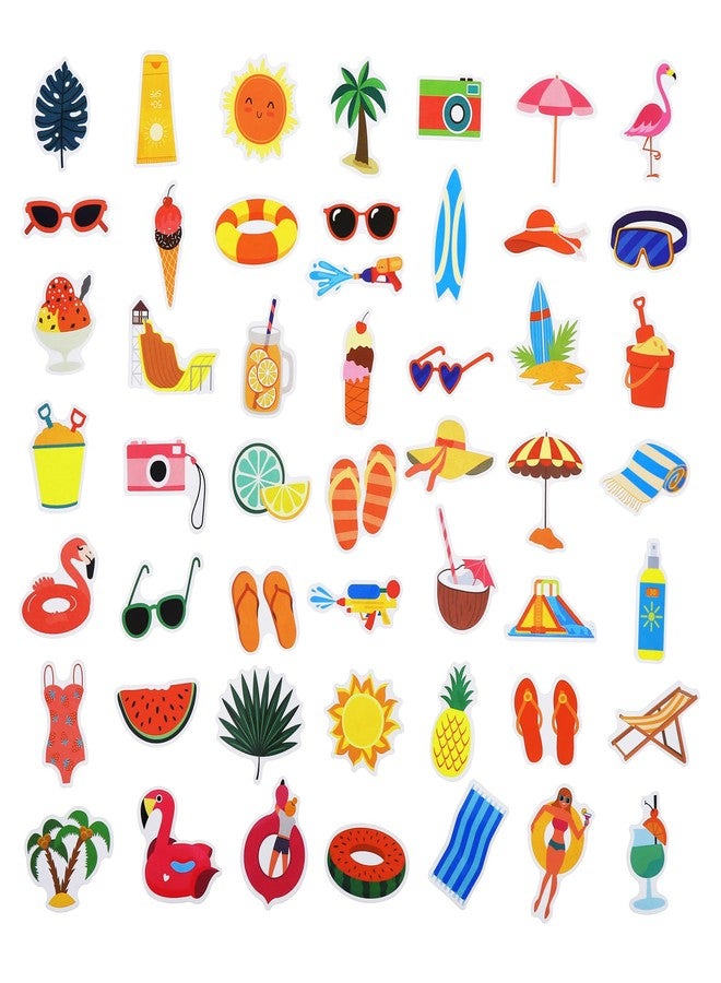 Cleverplay 100 Pack Pool Beach Stickers, Summer Party Favors, Birthday Decorations - Image 3