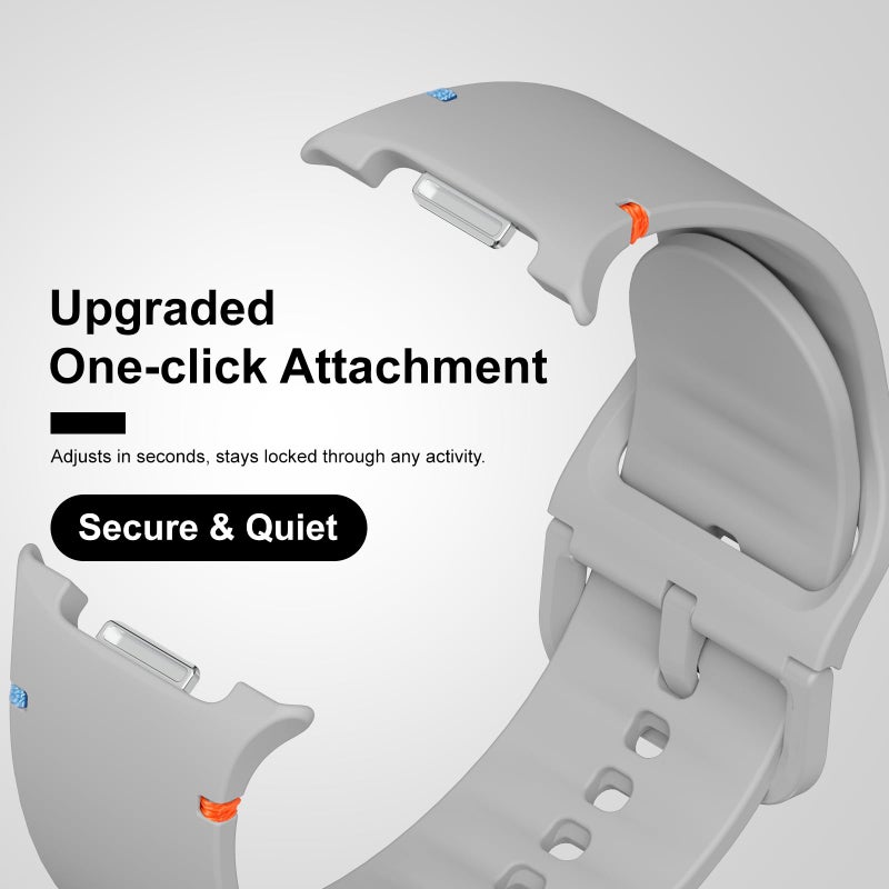 Snyeest Sport Bands Compatible for Samsung Galaxy Watch 8/8 Classic Band,No Gap One Click Soft Silicone Replacement Strap for Galaxy Watch 8 40 44mm/8 Classic 46mm Men Women-6 Packs,M/L - Image 3