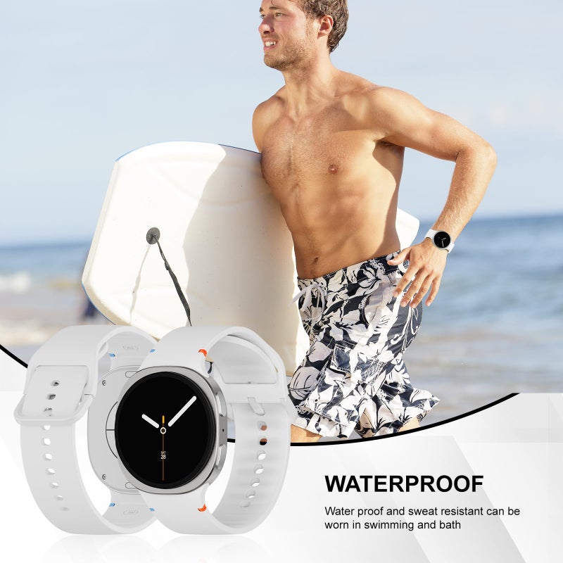 Snyeest Sport Bands Compatible for Samsung Galaxy Watch 8/8 Classic Band,No Gap One Click Soft Silicone Replacement Strap for Galaxy Watch 8 40 44mm/8 Classic 46mm Men Women-6 Packs,M/L - Image 5
