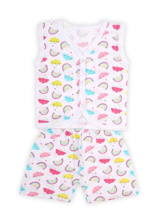 Wearville Cotton New Born Baby Boy's & Baby Girls Jabla Clothing Top And Aop Shorts Set (Multicolored), Pack Of 5, - Image 2