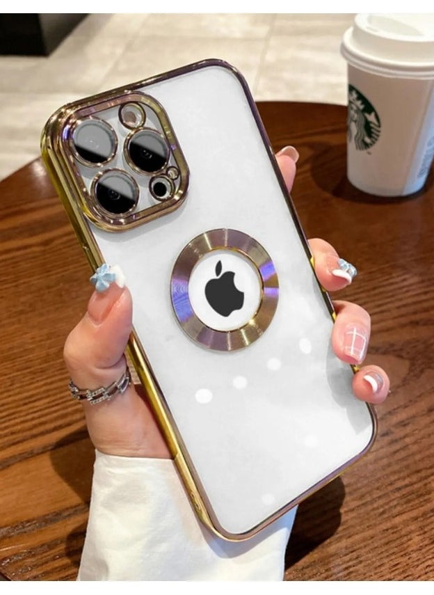 Voyo Apple iPhone 14 Pro Max Logo Detailed Silicone Gold Camera Protection mega MF-VY-11A  - Image 1