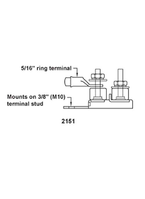 Blue Sea Systems Blue Sea Systems 2151 Dual MRBF Terminal Fuse Block - 30 to 300A  - Image 2