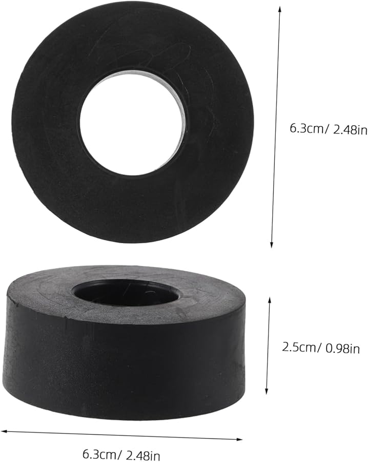 25mm Hole Black Rubber Anti Vibration Pads For Fitness Equipment Noise Reduction Stability Home Gym - Image 2