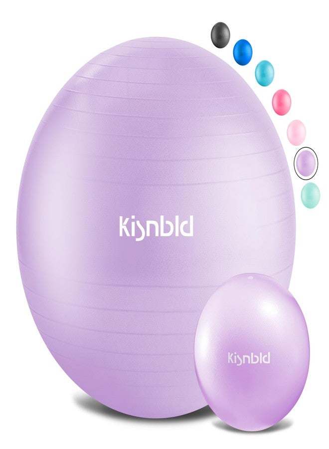 كرة تمارين kisnbld، كرة يوغا سميكة للغاية لتوفير الثبات أثناء التمرين أثناء الحمل، 4 أحجام، كرة توازن مضادة للانفجار مع مضخة قدم - كرسي كرة لياقة بدنية شديد التحمل للمكتب والمنزل والصالة الرياضية - Image 1