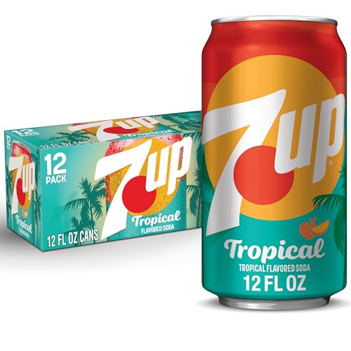 7UP Tropical Soda 12 fl oz cans 12 pack - Image 1