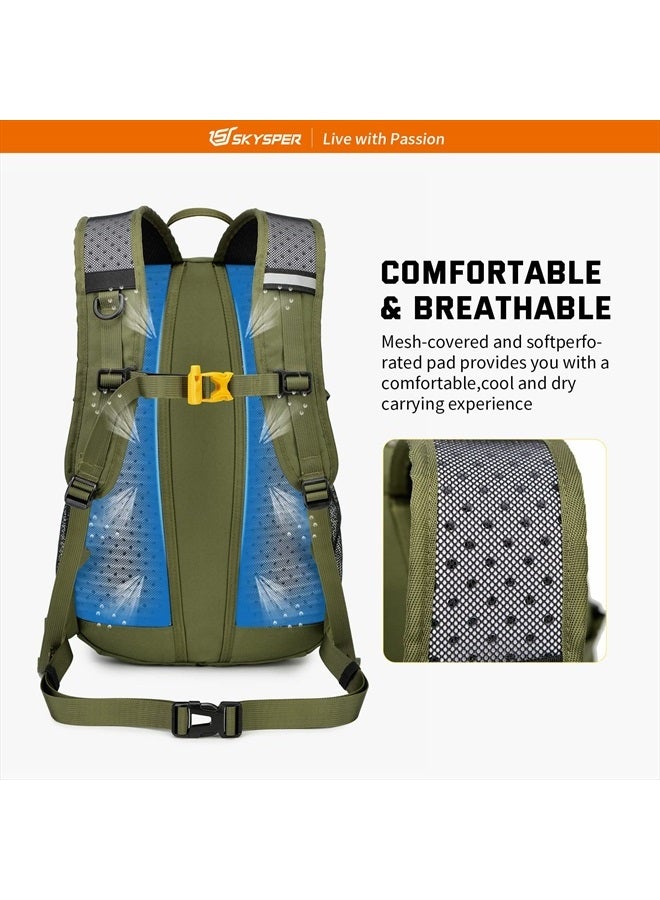 SKYSPER Small Hiking Daypack, 20L Lightweight Travel Backpacks Day Hike Pack with Waist Strap for Women Men  - Image 2
