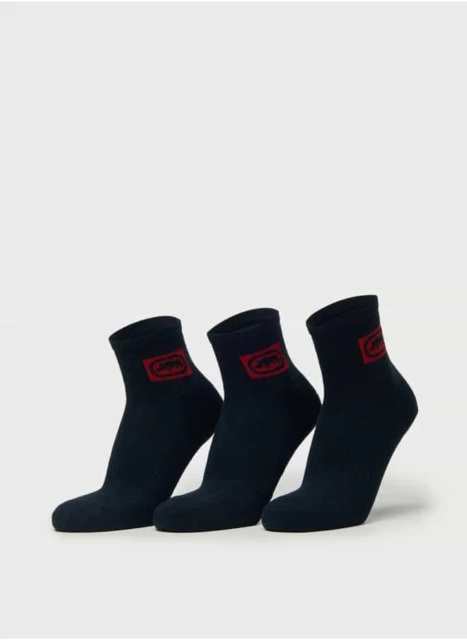 Ecko Unltd. Set of 3 - Ecko Unltd Logo Detail Ankle Length Socks