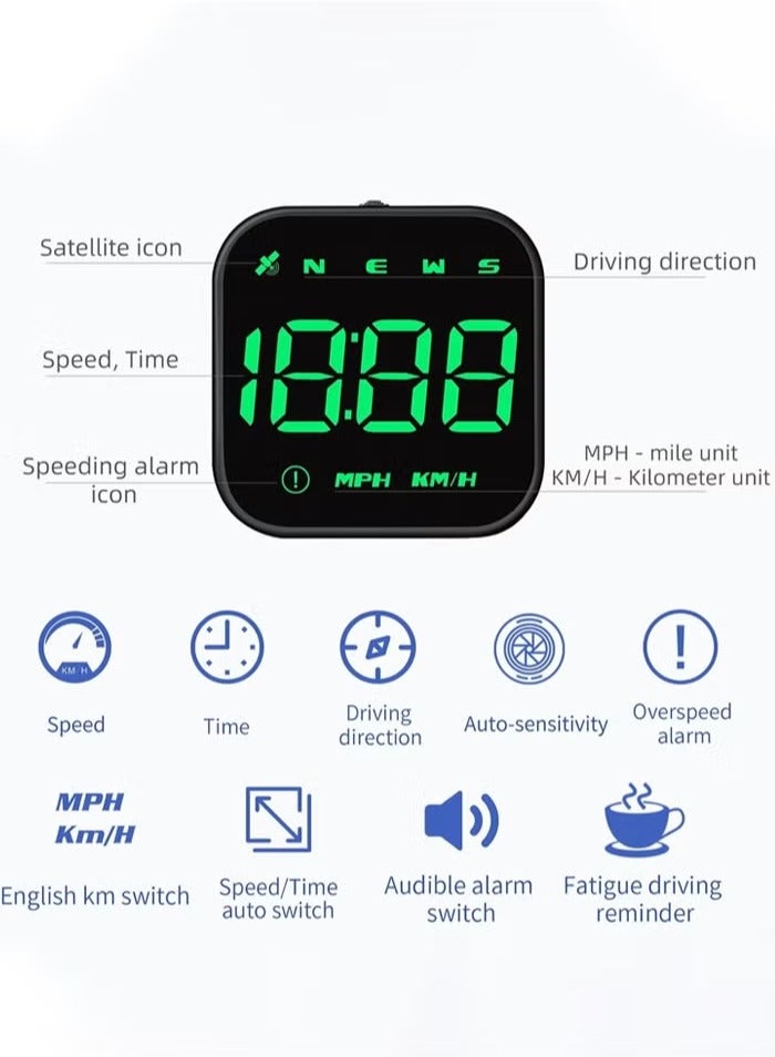 XiuWoo Head Up Display HUD,G4S GPS Vehicle Speed Meter, Car Head Up Display with Digital Speed in MPH KPH, Universal for Cars Truck Electric Hybrid Automobile  - Image 5