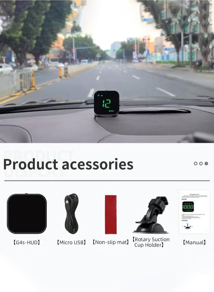 XiuWoo Head Up Display HUD,G4S GPS Vehicle Speed Meter, Car Head Up Display with Digital Speed in MPH KPH, Universal for Cars Truck Electric Hybrid Automobile  - Image 2