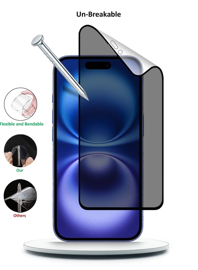 Techie Apple iPhone 16  Full Cover Matte Ceramic Privacy Screen Protector - Explosion-Proof, Anti-Bubble, Anti-Fingerprint - Image 5