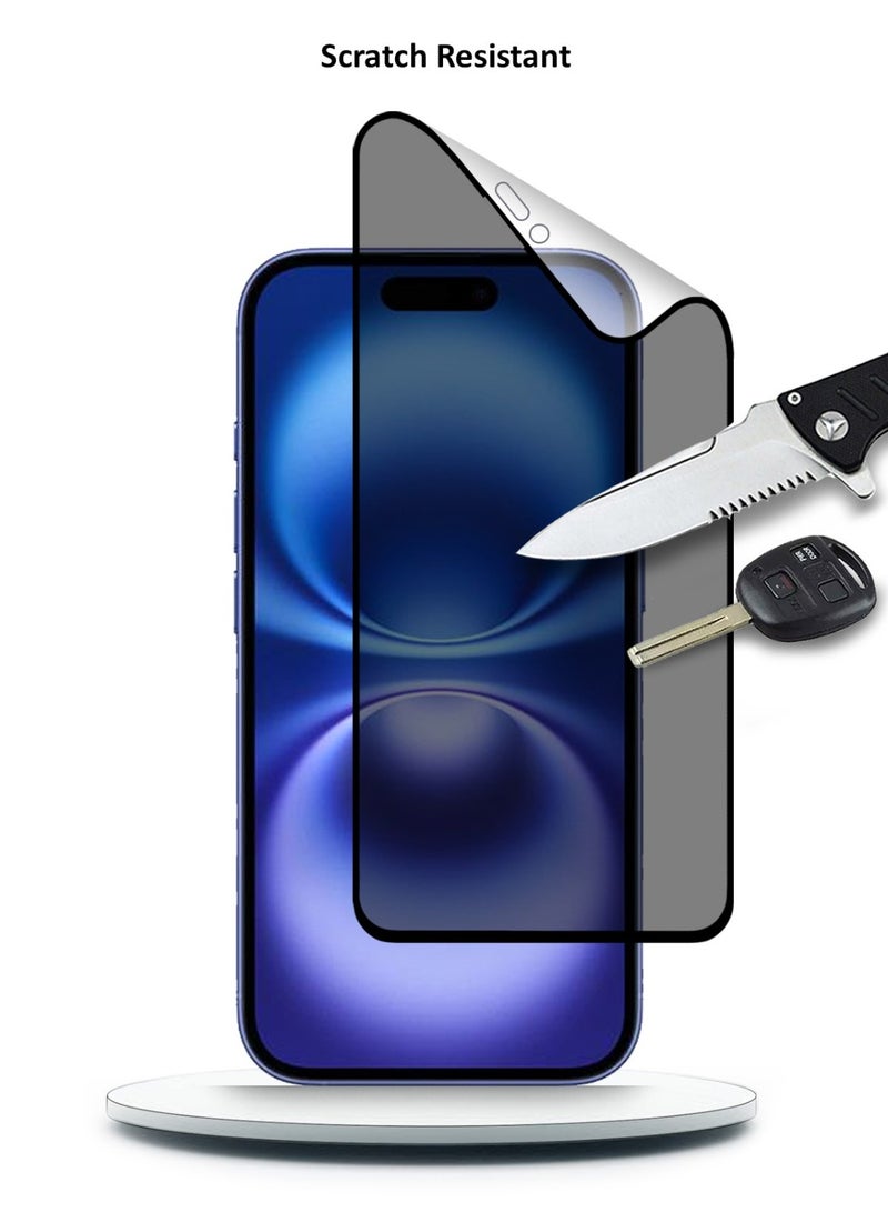 Techie Apple iPhone 16  Full Cover Matte Ceramic Privacy Screen Protector - Explosion-Proof, Anti-Bubble, Anti-Fingerprint - Image 4