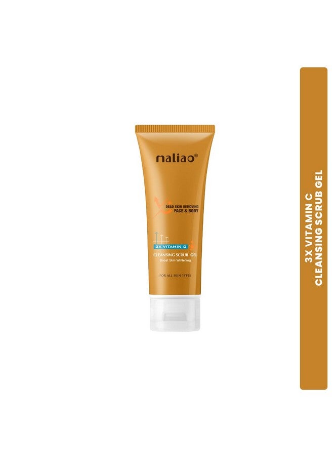 Maliao 3x Vitamin C Cleansing Scrub Gel - Removes Dead Skin, Boosts Skin Whitening, For Face & Body, All Skin Types - 100ml - Image 2
