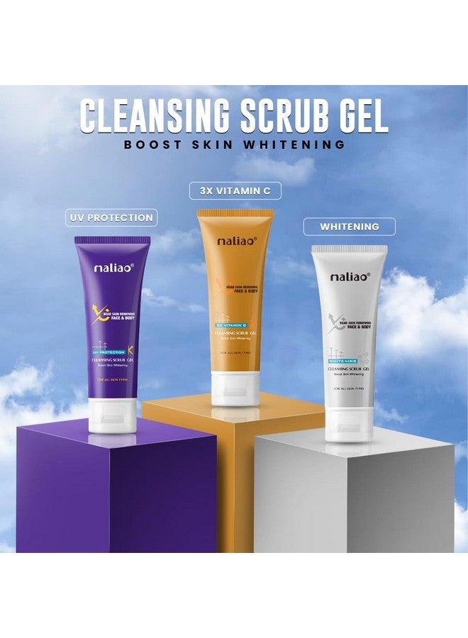 Maliao 3x Vitamin C Cleansing Scrub Gel - Removes Dead Skin, Boosts Skin Whitening, For Face & Body, All Skin Types - 100ml - Image 4