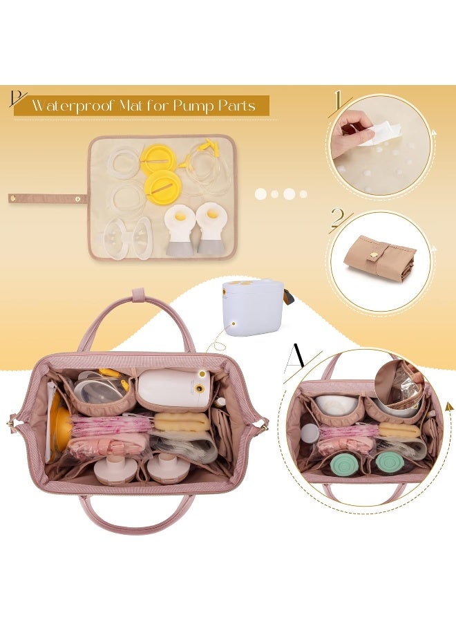 Fasrom Small Breast Pump Bag Backpack with Cooler Compatible with Medela and Elvie Pumps - Image 3
