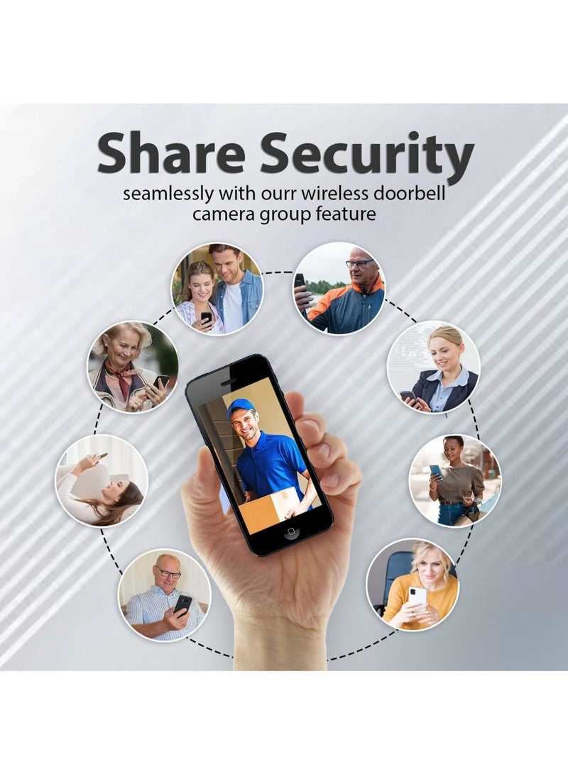 Zikra Smart Wireless Remote Doorbell Camera, HD Night Vision Intelligent Visual Doorbell Camera, Real Time Alerts, Easy Installation, 2-Way Talk Wi-Fi Video Doorbell Camera for Home, White - Image 3