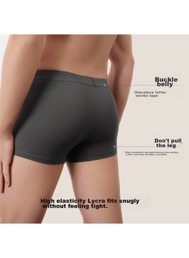 Ubras 60sa Class Xinjiang Cotton Underwear For Men, Comfortable Breathable 7a Antibacterial Boxer Briefs, Three Pairs XL - Image 1