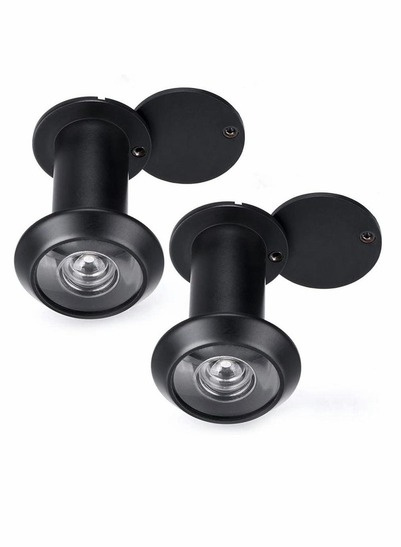 Durable 220° Brass Door Viewer with Heavy-Duty Privacy Cover - 2 Pack for Home, Office & Hotel Doors (40mm-65mm)  - Image 1