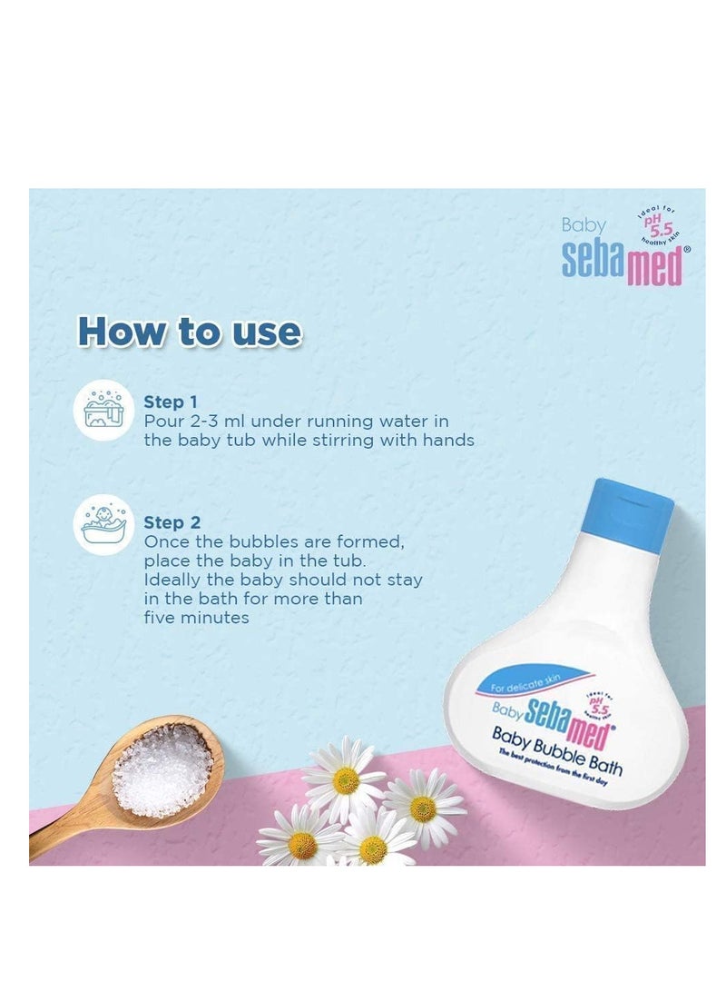 Sebamed Pack Of 2 Sebamed Baby Bubble Bath 200ml - Image 4