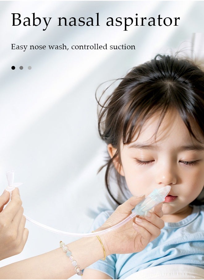 DUNISO Baby Nasal Aspirator, silicone nose cleaning device, portable nose wash, reusable, anti reflux, high temperature resistant, with storage box, suitable for children aged 0 to 3 years old  - Image 3