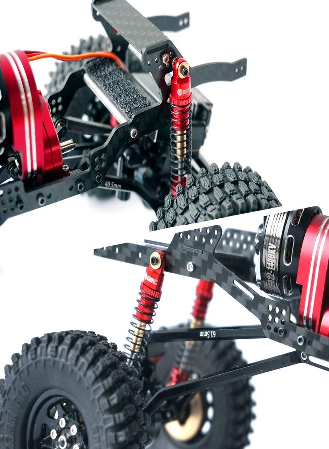 OGUNKE OGRC Shocks Absorber Aluminum Front & Rear Shock Damper RC Shocks for Axial SCX24 C10 JLU Deadbolt Gladiator Bronco Upgrade Parts (Red) - Image 2