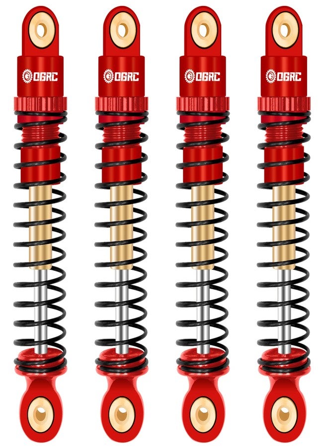 OGUNKE OGRC Shocks Absorber Aluminum Front & Rear Shock Damper RC Shocks for Axial SCX24 C10 JLU Deadbolt Gladiator Bronco Upgrade Parts (Red) - Image 1