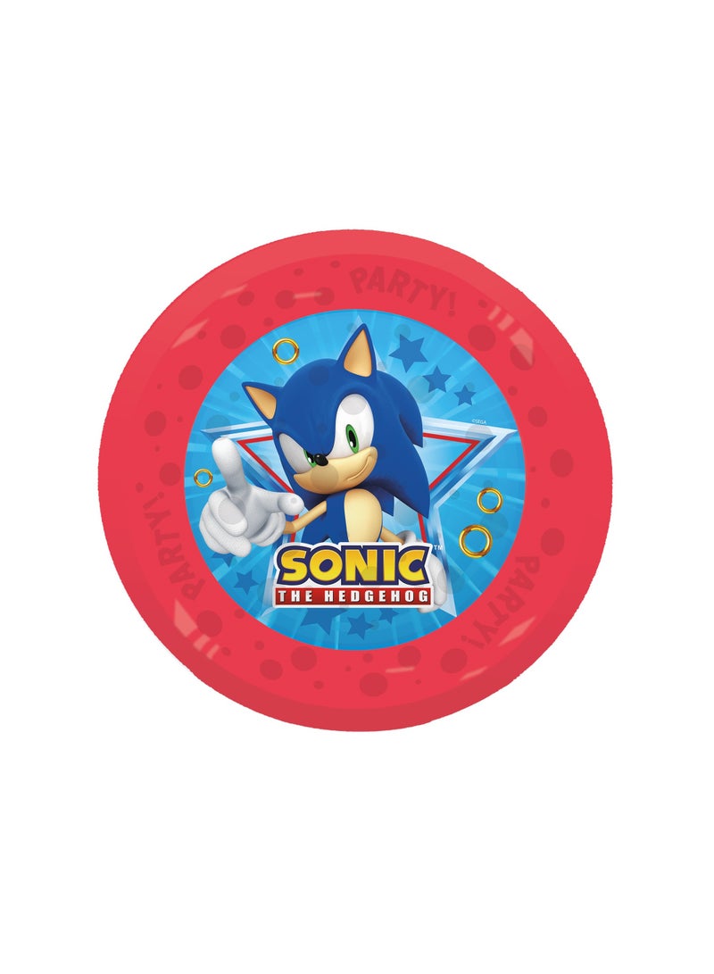 Sonic Party Reusable Plates 21cm 4Ct